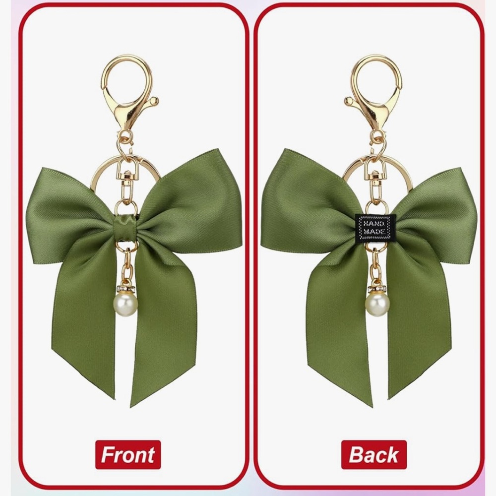 Bow Keychain or Bag Charm - Picture 3 of 5